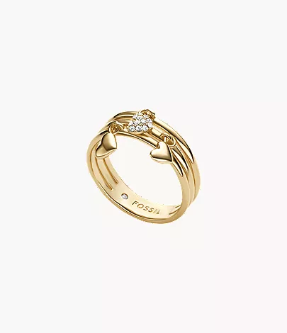 Sutton Heartbeat Gold-Tone Brass Prestack Ring - Image 4