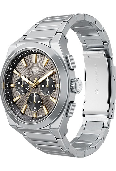 Everett 44mm Chronograph Stainless Steel Watch - Image 7