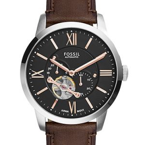 Townsman 45mm Automatic Leather Watch Brown