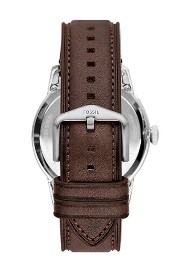 Townsman 45mm Automatic Leather Watch Brown - Image 2