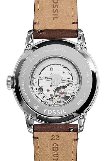 Townsman 45mm Automatic Leather Watch Brown - Image 4