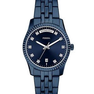Scarlette 34mm Three-Hand Navy Stainless Steel Watch