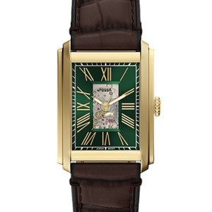 Carraway 30mm Automatic Brown Croco Leather Watch