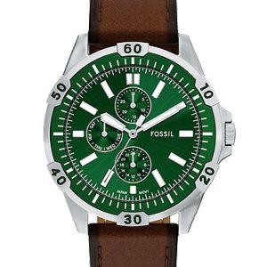 Garrett 44mm Multifunction Brown Leather Watch
