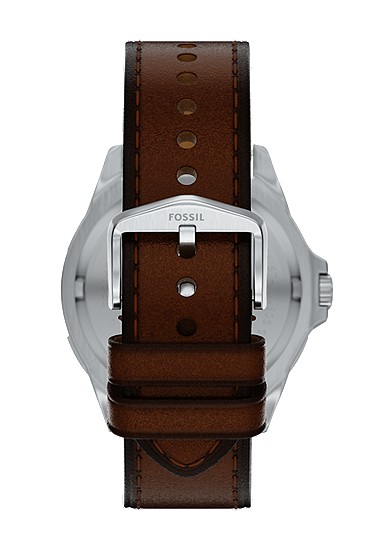Garrett 44mm Multifunction Brown Leather Watch - Image 3