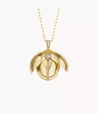 Sutton Scarab Gold-Tone Stainless Steel Pendant Necklace - Image 6
