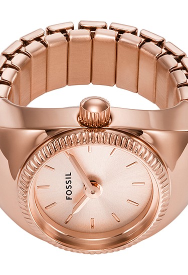 Watch Ring 15mm Two-Hand Rose Gold-Tone Stainless Steel - Image 3