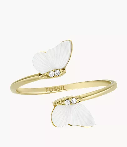 Sutton Radiant Wings White Mother-of-Pearl Butterfly Ring