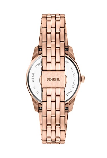 Scarlette 34mm Three-Hand Day-Date Rose Gold-Tone Stainless Steel Watch - Image 3