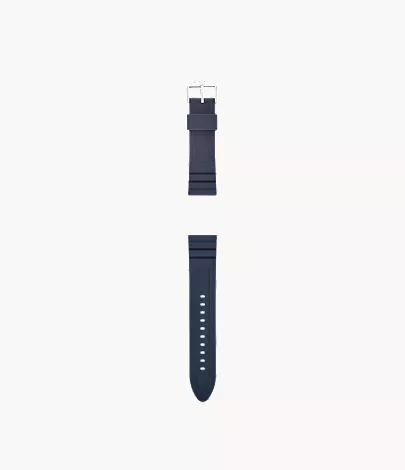 22mm Dark Blue Silicone Watch Strap - Image 2