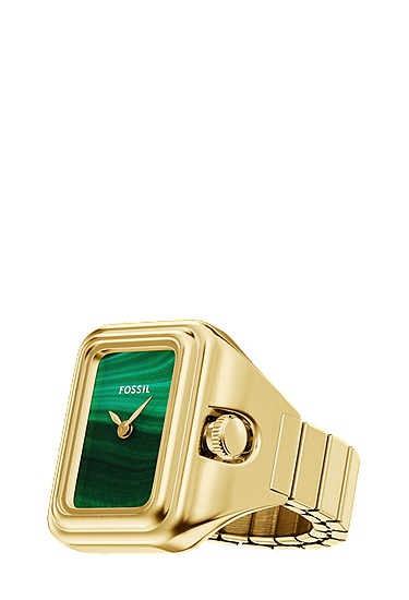 Raquel Watch Ring 21mm Two-Hand Gold-Tone Stainless Steel