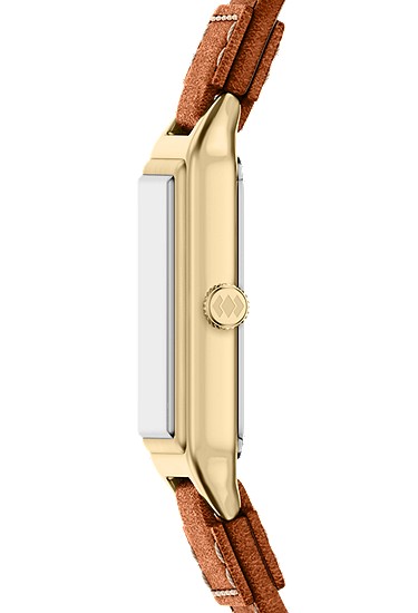 Raquel 23mm Three-Hand Date Medium Brown Leather Watch - Image 4