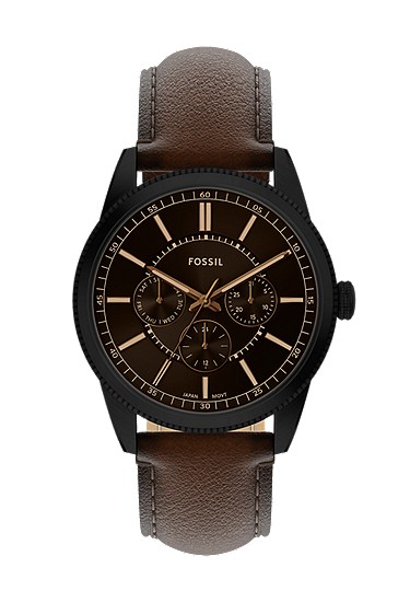 Pearson 42mm Multifunction Brown Leather Watch
