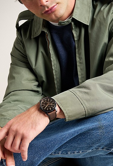 Pearson 42mm Multifunction Brown Leather Watch - Image 2