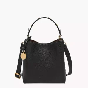 Jessie Leather Small Bucket Crossbody Bag