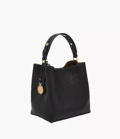 Jessie Leather Small Bucket Crossbody Bag - Image 5