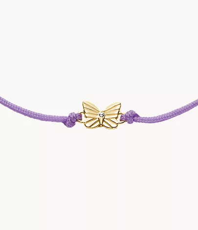Sutton Mini Moments Lavender Gold-Tone Brass Butterfly Bracelet - Image 3