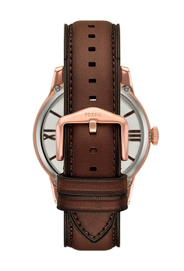Townsman 44mm Automatic Brown Leather Watch - Image 3