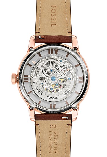 Townsman 44mm Automatic Brown Leather Watch - Image 5