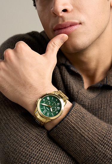 Grant 44mm Chronograph Gold-Tone Stainless Steel Watch Set - Image 2