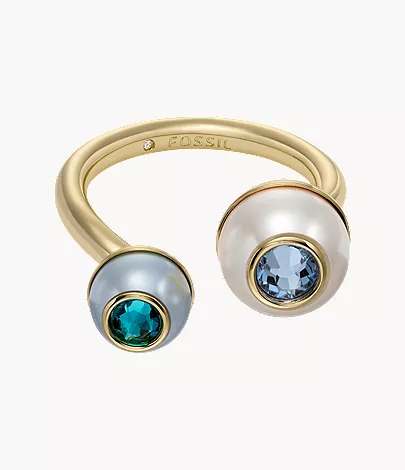 Bright Baubles Gold-Tone Brass Toi Et Moi Ring - Image 3