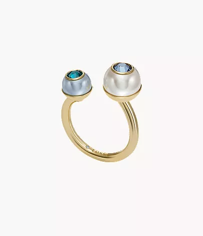 Bright Baubles Gold-Tone Brass Toi Et Moi Ring - Image 4