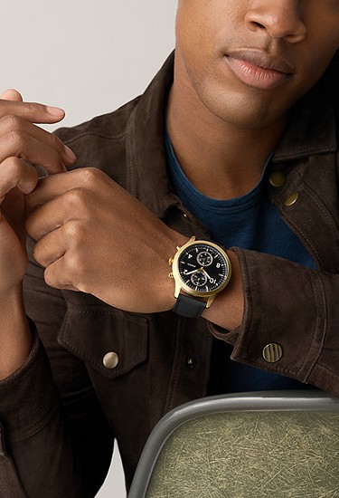 Bennett 45mm Multifunction Black Leather Watch - Image 2