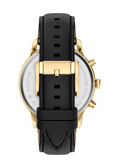 Bennett 45mm Multifunction Black Leather Watch - Image 3