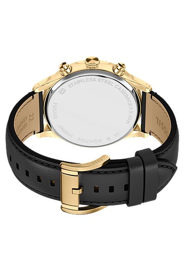 Bennett 45mm Multifunction Black Leather Watch - Image 6