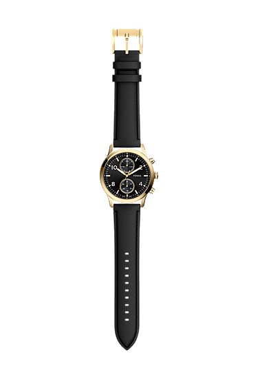 Bennett 45mm Multifunction Black Leather Watch - Image 9