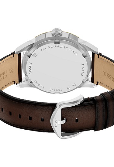 Pearson 42mm Multifunction Brown Leather Watch - Image 6