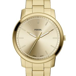 Minimalist 44mm Three-Hand Gold-Tone Stainless Steel Watch