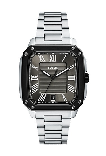Crosby 42mm Three-Hand Date Stainless Steel Watch