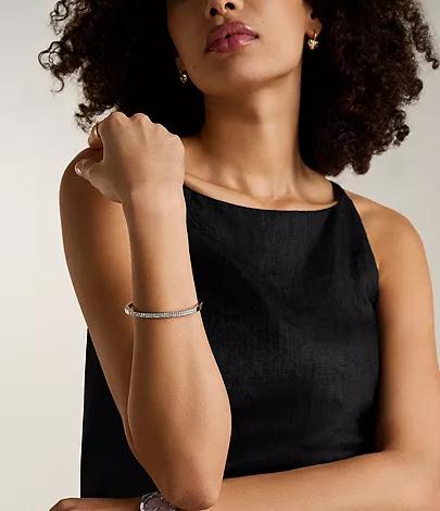 Ellis Pav?? Glitz Stainless Steel Bangle Bracelet - Image 2