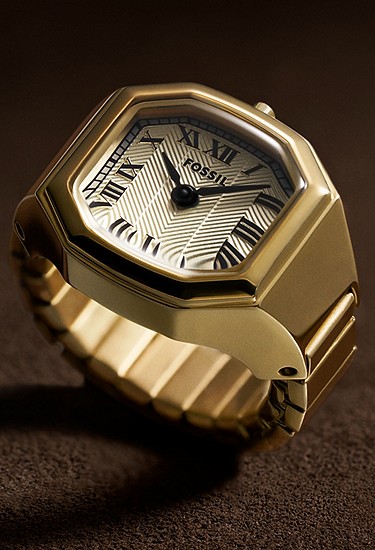 Harlow Watch Ring 17mm Two-Hand Gold-Tone Stainless Steel - Image 9