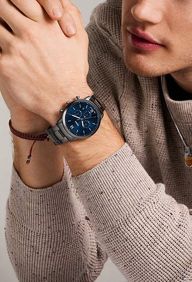 Neutra 44mm Chronograph Smoke Stainless Steel Watch - Image 2
