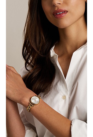 Carlie Mini 28mm Three-Hand Gold-Tone Stainless Steel Watch - Image 3