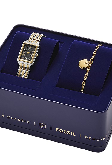 Raquel 23mm Three-Hand Date Two-Tone Stainless Steel Watch and Bracelet Set - Image 6
