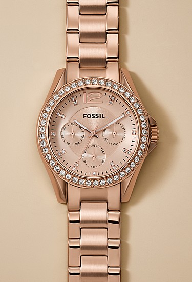 Riley 38mm Multifunction Rose Gold-Tone Stainless Steel Watch - Image 4
