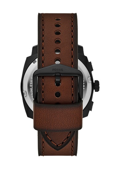 Machine 44mm Chronograph Brown Leather Watch and Bracelet Set - Image 4