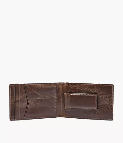 Derrick Leather Money Clip Bifold Wallet - Image 2