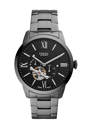 Townsman 44mm Automatic Smoke Stainless Steel Watch