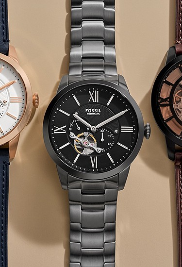 Townsman 44mm Automatic Smoke Stainless Steel Watch - Image 5