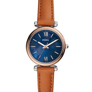 Carlie Mini 28mm Three-Hand Tan Leather Watch