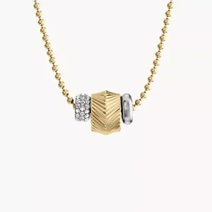 Harlow Rondelles Two-Tone Stainless Steel Station Necklace