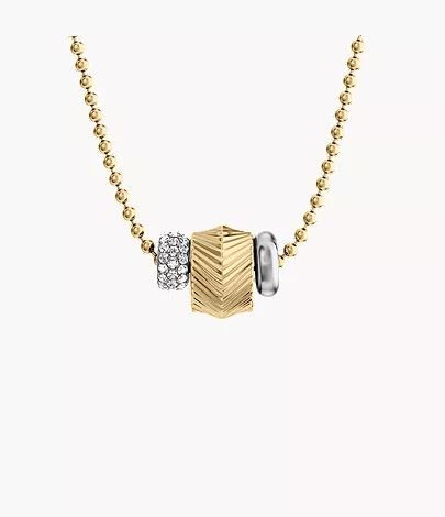 Harlow Rondelles Two-Tone Stainless Steel Station Necklace