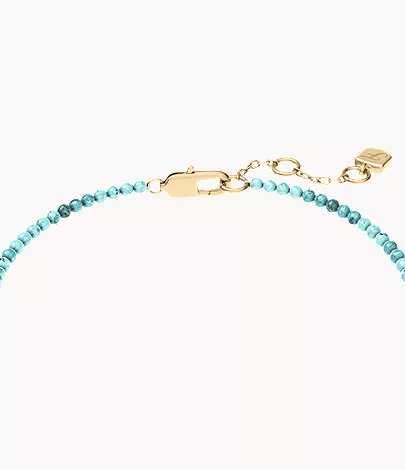 Sutton By The Sea Turquoise Blue Acrylic Beaded Shell Bracelet - Image 4