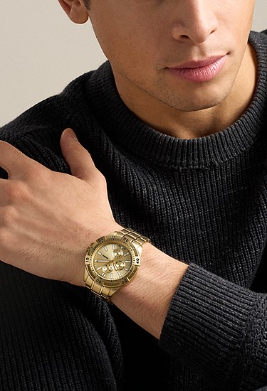 Garrett 44mm Multifunction Gold-Tone Stainless Steel Watch - Image 2
