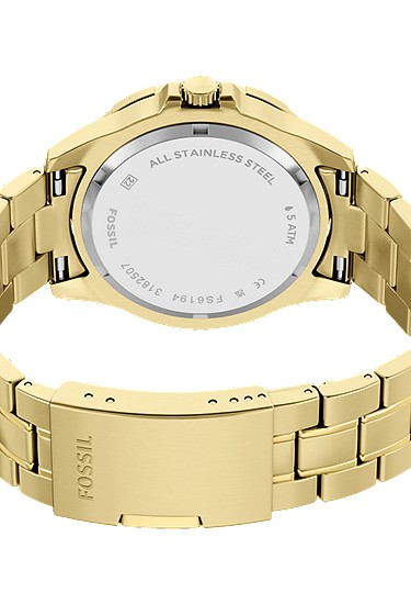 Garrett 44mm Multifunction Gold-Tone Stainless Steel Watch - Image 6