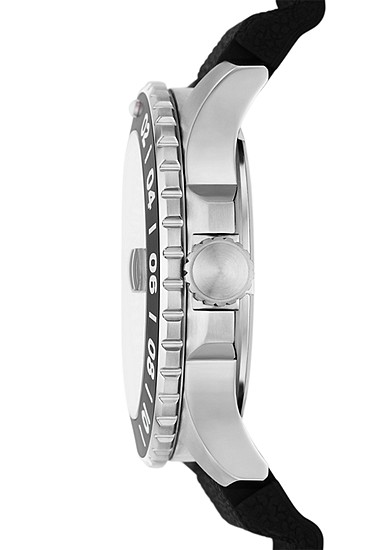 Fossil Blue GMT 46mm Black Silicone Watch - Image 4